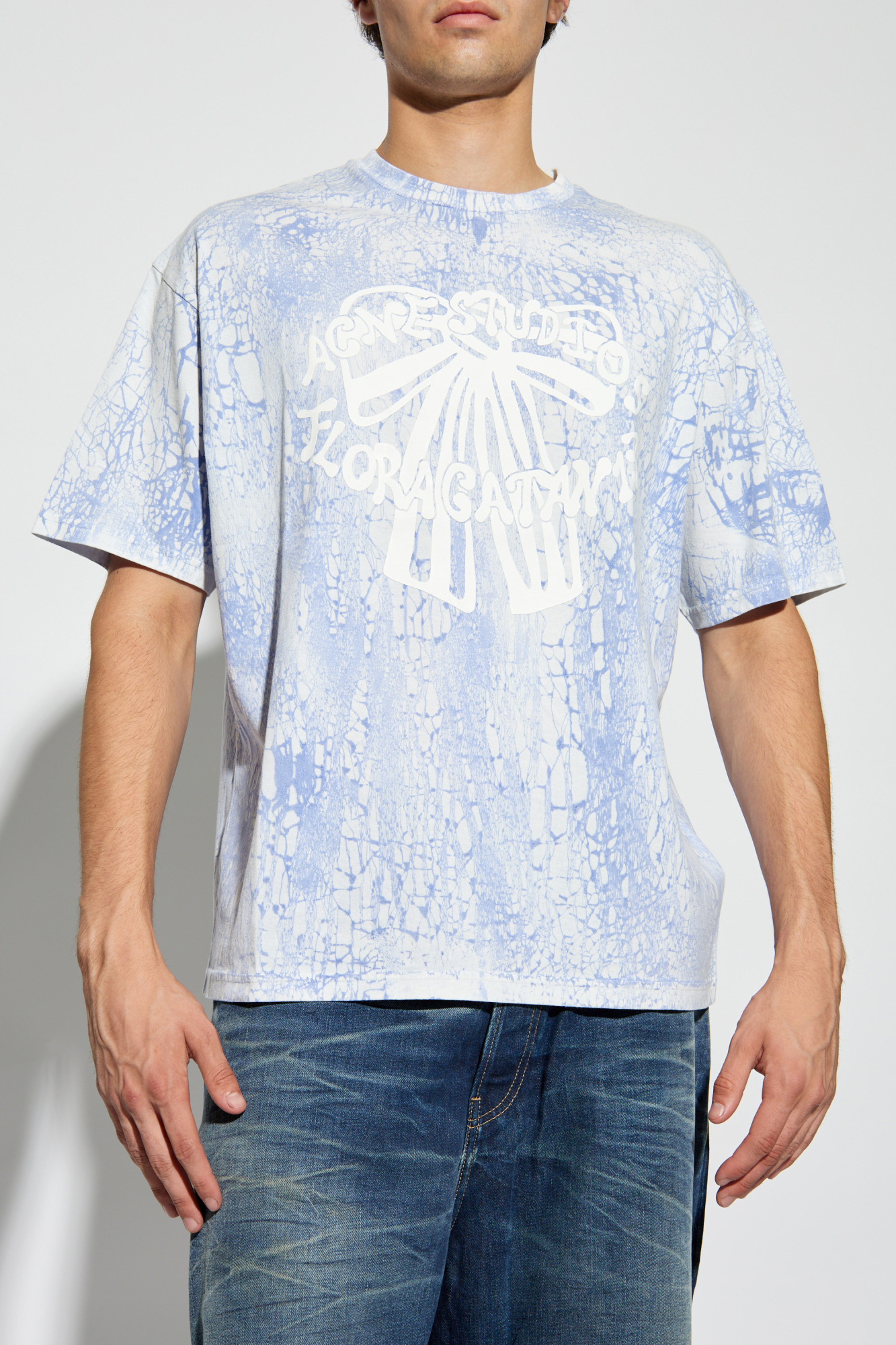 ACNE STUDIOS Logo T-Shirt Dusty Blue New collection